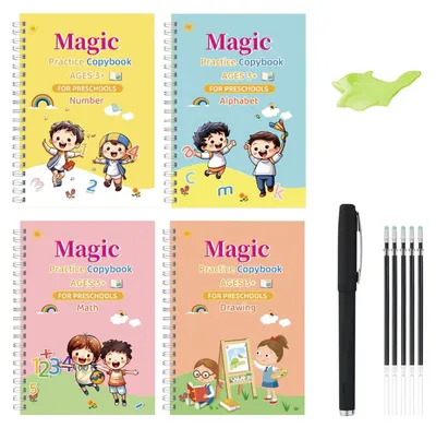 Productafbeelding van Handgeschreven Oefenboeken voor Kinderen, Set van 6
