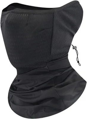 Image de Masque de protection solaire pour femmes, UPF 50+, lavable, pour la course en plein air, noir