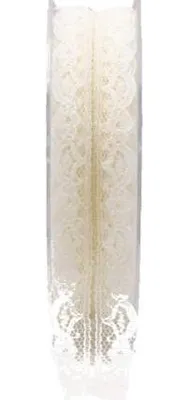 Produktbild von Zierband SIMAY, creme, 25m, 20mm - Spitzenband