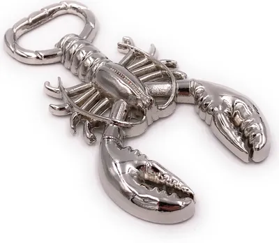 Immagine prodotto di Onwomania anello chiave apribottiglie corona sughero scorpione argento ciondolo portachiavi