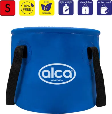 Obrázok produktu pre alca® Skladacie vedro 10L vodotesné, priestorovo úsporné, univerzálne, na kúpanie, na rybolov, vonkajšie, plachtový materiál