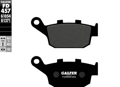 Productafbeelding van Remblokken KH496 achteraan, geschikt voor: HONDA CBR 250 (2010-2013), SUZUKI SVF 650 GLADIUS ('09-), Z750/800/900