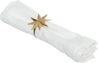 Obrázek produktu pro Kroužky na ubrousky, zlatá hvězda, sada 2 ks