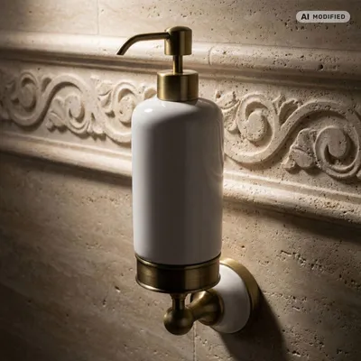 Produktbild von PaulGurkes Wand-Seifenspender Bronze Nostalgie Landhausstil Retro Lotionspender Wandmontage