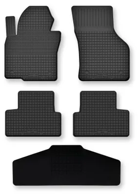 Productafbeelding van Rubberen automatten + tunnelmat voor BMW 2-serie F44 vanaf 2020 (coupé) – 5-delig, zwart, op maat – Wielganizator Semi-Universal