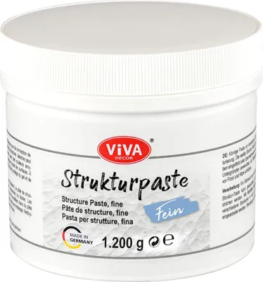 Produktbild von ViVA DECOR Strukturpaste fein weiß 1.200 g Künstlerqualität
