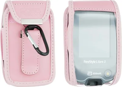 Produktbild von caseroxx Ledertasche mit Gürtelclip kompatibel mit Freestyle Libre 1 / 2 / 3 / Insulinx / 14 Day aus Echtleder, Tasche mit Gürtelclip und Sichtfenster