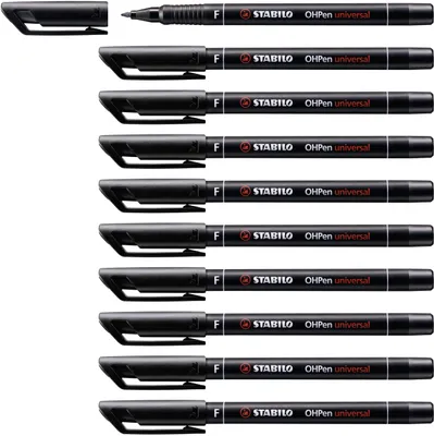 Produktbild von Folienstift - STABILO OHPen universal - permanent fein - 10er Pack - schwarz