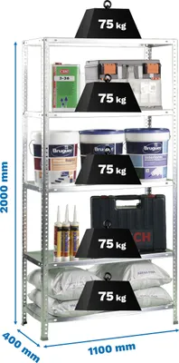 Produktbild von ADVANTAGE SUPERPLUS 5/400 GALVA-Metallregal
