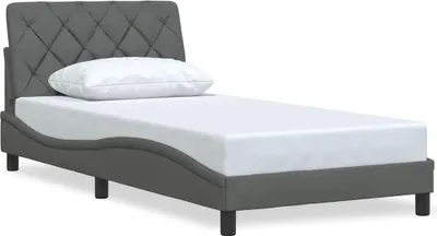 Productafbeelding van vidaXL Bedframe zonder matras, donkergrijs, 100x200 cm, stof