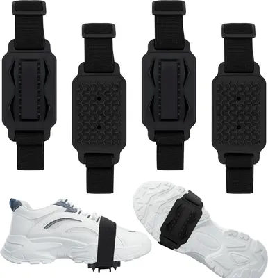 Produktbild von 4 Stš¹ck Anti Rutsch Schuhspikes, Spikes fš¹r Schuhe Winter, Schuhkrallen fš¹r Schnee und EIS, š¹berziehbares Schuhzubeh?r fš¹r Wandern, Spazieren, Hiking, Walking