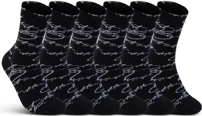 Produktbild von 6 Paar Sportsocken Herren Tennissocken Style Muster Baumwolle 15399 - Schwarz 43-46