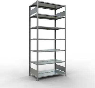 Zdjęcie produktu dla Regał biurowy z systemem wtykowym Regał podstawowy - 2300x1000x600 mm, typ 150 kg