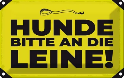 Produktbild von vianmo Blechschild 20x30 cm Hunde bitte an die Leine Hund