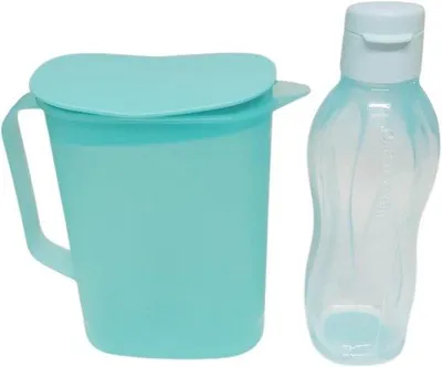 Productafbeelding van Waterkan en Drinkfles Set - 1.65 L en 750 ml - Turquoise