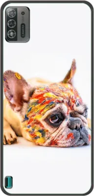 Produktbild von König Design Hülle kompatibel mit ZTE Blade A52 Lite Kunststoff Soft Handyhülle - Handy Case Bulldogge Bunt