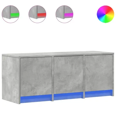Produktbild von vidaXL TV-Schrank LED Betongrau 97x34x40 Holzwerkstoff