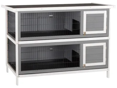 Produktbild von Zweistöckiger Kleintierstall aus Holz für Meerschweinchen
