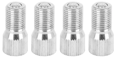 Imagen del producto de 4 tapas para válvulas de neumáticos, adaptadores de 19 mm, color cromado, para automóviles