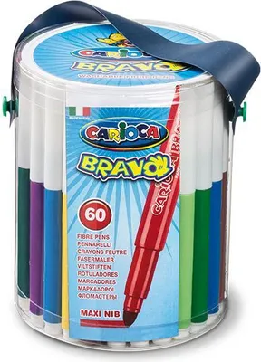 Zdjęcie produktu dla Carioca Bravo, Extra Pogrubiony, Wielobarwny, Końcówka pociskowa, 6 mm, Okrągły, Włochy