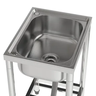 Produktbild von Edelstahl Spüle Spültisch Gewerbliche Küchenspüle Spülbecken 1 Becken Waschbecken Waschtisch Gastrospüle