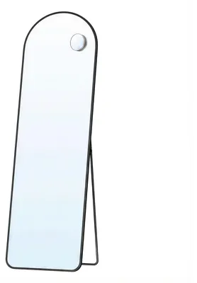 Produktbild von SONGMICS Ganzkörperspiegel mit Vergrößerungsspiegel, Sicherheitsglas, gewölbt, 150 x 40 cm, schwarz