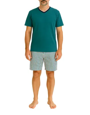Produktbild von KB Schlafanzug Herren kurz Pyjama Nachtwäsche Türkis Größe M