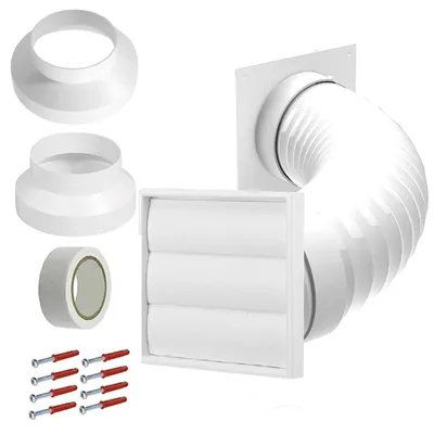 Ventilationsset für Klimaanlage, 100-150 mm, weiß