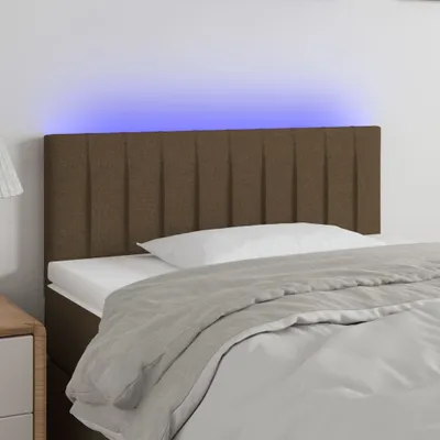 Produktbild von LED Kopfteil Dunkelbraun 100x5x78/88 cm Stoff , Kopfteile Design 2024