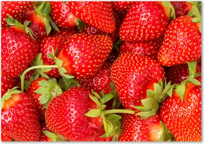 Produktbild von Tulup® Glas-Bild - 100 x 70 - Wandbild aus Glas - Wandkunst - Wandbild hinter gehärtetem Sicherheitsglas - Essen & Getränke - Erdbeeren - Rot