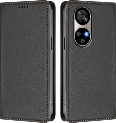 Produktbild von Handyhülle für Ulefone Note 17 Pro, Kunstleder Klapphülle Stoßfeste Magnetische Hülle mit Ständer Schwarz