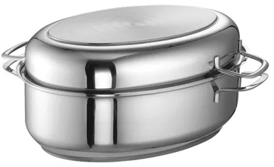Braadpan 38 cm, 8,5 l, Edelstahl, Deckel als Pfanne nutzbar, Induktion