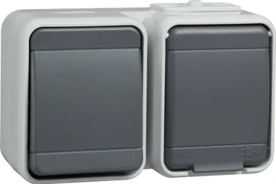 Produktbild von Schneider Electric Kombination 448639 waager. AquaTop licht-/basaltgrau