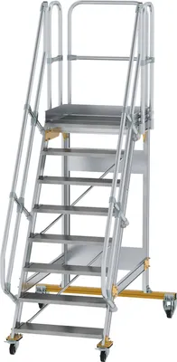 Produktbild von MUNK Plattformtreppe fahrbar 60° Stufenbreite 800mm 8 Stufen