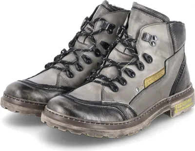 Produktbild von Krisbut Herren Schnürstiefeletten/ Winterboots Grau Glattleder Größe: 44