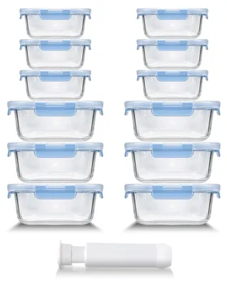 Produktbild von Set von 12 Glas Aufbewahrungsbehältern mit Deckel