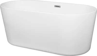 Produktbild von Kerra freistehende Badewanne Nora 157 x 74 cm mit Siphon, weiß glänzend