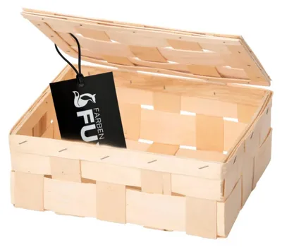 Produktbild von Spanbox natur mit Deckel Holzbox Aufbewahrungskiste 25x20cm