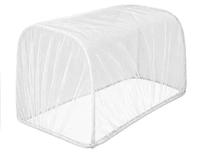 Image de Avizar, moustiquaire pour lit bébé 140x70x70 cm avec filet dense à 360°, blanc