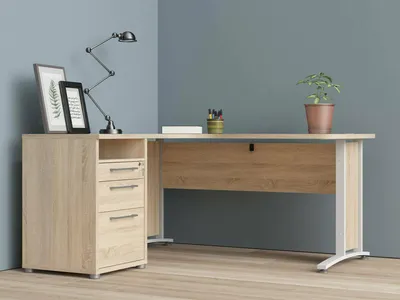 Produktbild von Schreibtisch - Weiß 150,5x159x74,5h cm