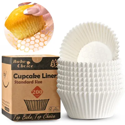 Papier-Muffinförmchen, Antihaft, Antirutsch, 200 St., weiß
