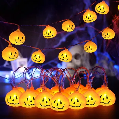 Produktbild von Halloween Deko Lichterkette,300CM 20 LED kürbis Lampio,Halloween Kürbis Deko Lichterkette,Halloween Lichterkette Batterie,Halloween Kürbis Lichtkette,Halloween Lichterkette Kürbis