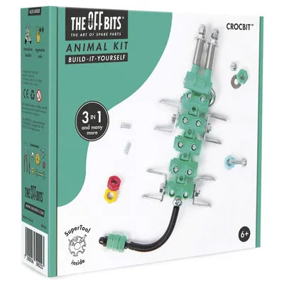 Produktbild von THE OFFBITS Bausatz Animal Kit Metallbaukasten Krokodil