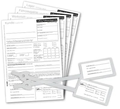Produktbild von Rad-/Reifenanhänger-Set, zur Fixierung am Ventil, Anhänger aus PP, Ausstattung inkl. 25 Einlagerungsformularen, Verpackungseinheit: 1 P/100