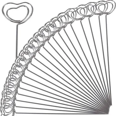 Produktbild von Dailygoods - 30 Stück Fotohalter - Metallische Tischkartenhalter