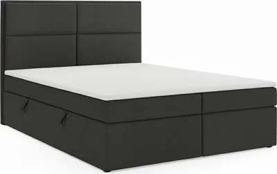 Produktbild von KSHOMECONCEPT Boxspringbett 160 x 200 cm, Bett mit Bettkasten und Pocketmatratze und Topper, AURORA, Dunkelgrau