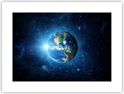Produktbild von Poster - Poster ohne Rahmen - Erde Universum Sterne Galaxie - 40x30 cm - Wand Bild - Wanddeko - Wandbilder - Kunstposter - Wandposter - Bilder - Kunstdruck - Wandbild - P2XAA40x30-2943