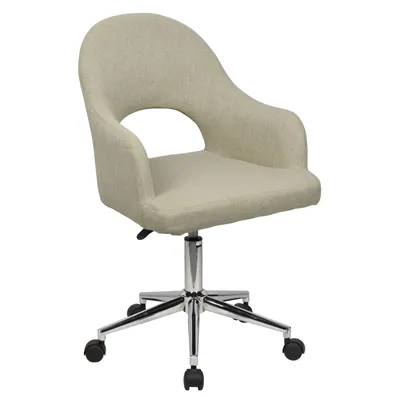 Image de SVITA KLARA Chaise de bureau Chaise pivotante Cut-Out avec roulettes Marron clair