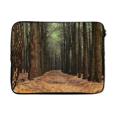 Produktbild von MuchoWow® Laptop Hülle 17 Zoll Laptoptasche Herbst - Dekoration - Wald - Zipper - Schutzabdeckung