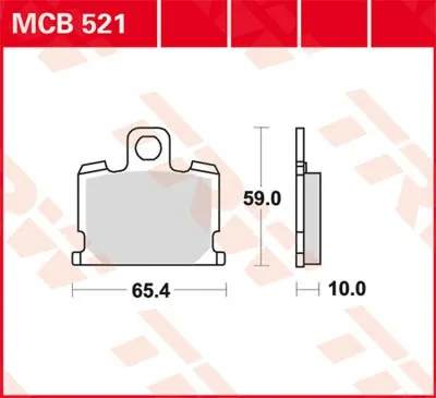 Obrázok produktu pre Sada brzdových doštičiek TRW MCB521 RD250LC 4L1